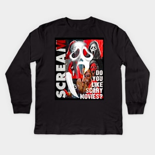 Scream art Kids Long Sleeve T-Shirt